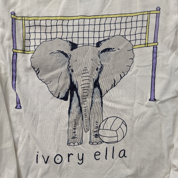 Ivory Ella White Volleyball Theme Tee - Picture 3 of 6